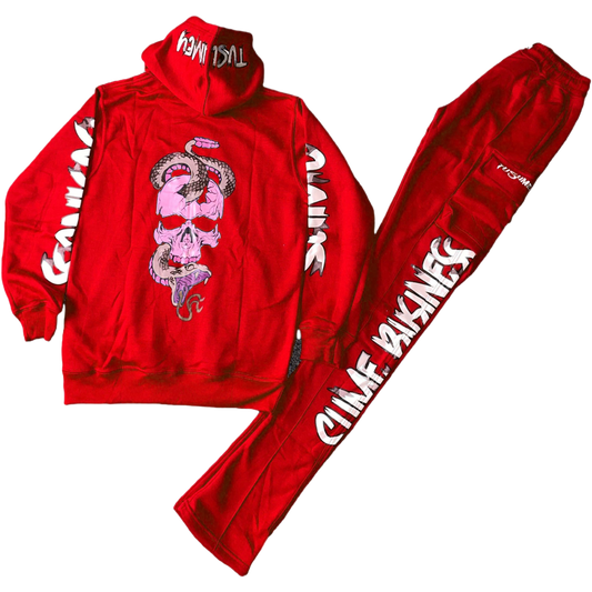 STACKED SLIMED SUITS RED