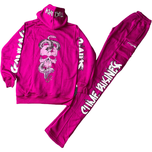 STACKED SLIMED SUITS PINK